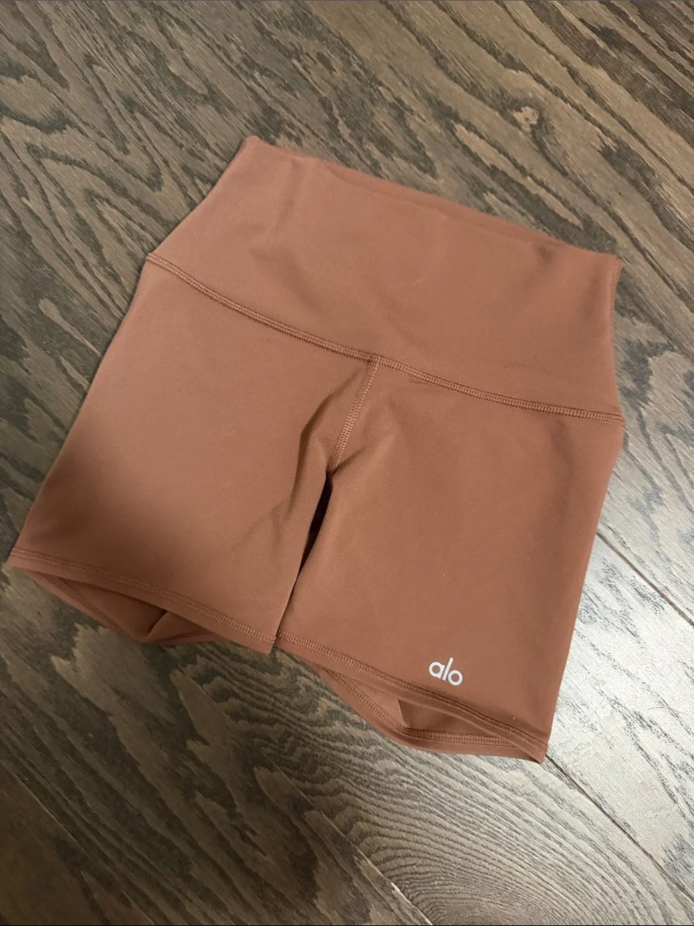 Alo High-Waist Women’s Bike Shorts — Mauve Brown 3'inch